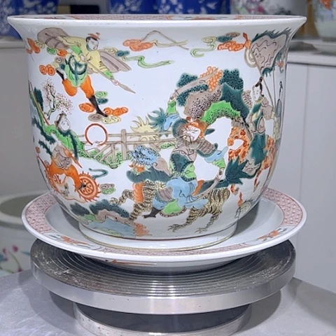 摆件娅*a五彩人物陶瓷套