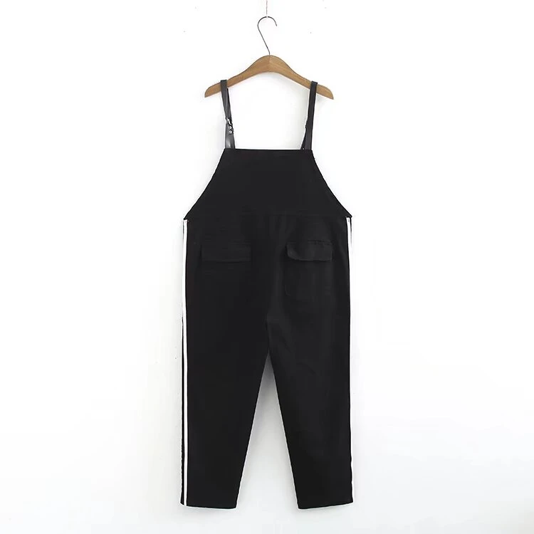 牛仔裤春秋厚款薄款宽松休闲裤背带秋装背带裤秋季