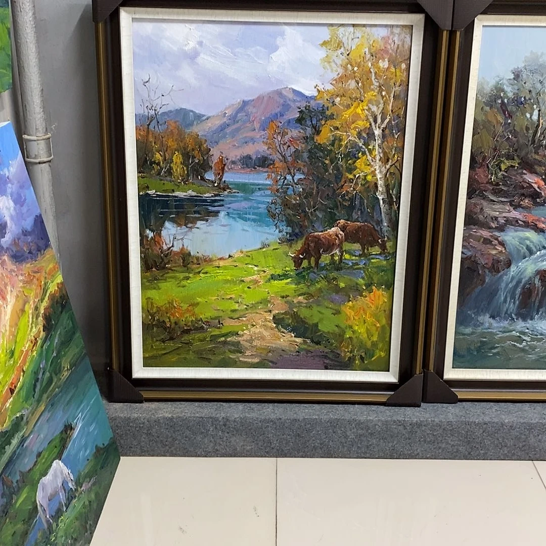 油画带外框画芯尺寸60x80cm