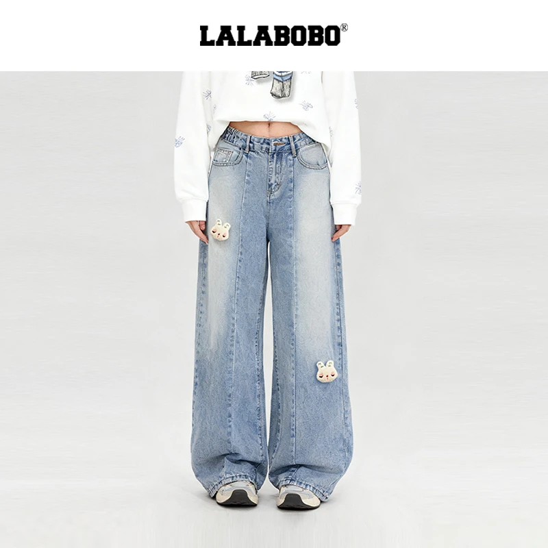 LALABOBO立体小兔弯刀牛仔裤RBEC-WXZC25