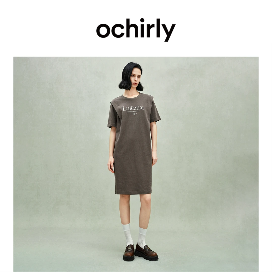 【达人】OCHIRLY欧时力棉麻T恤裙立体廓形连衣裙宽松25