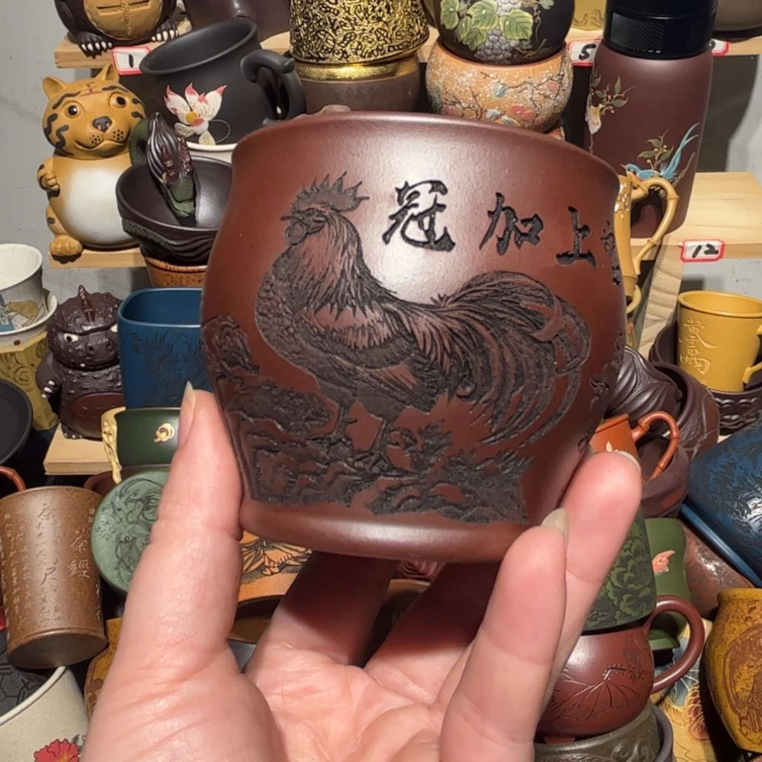 紫砂茶杯宜兴紫砂主人杯