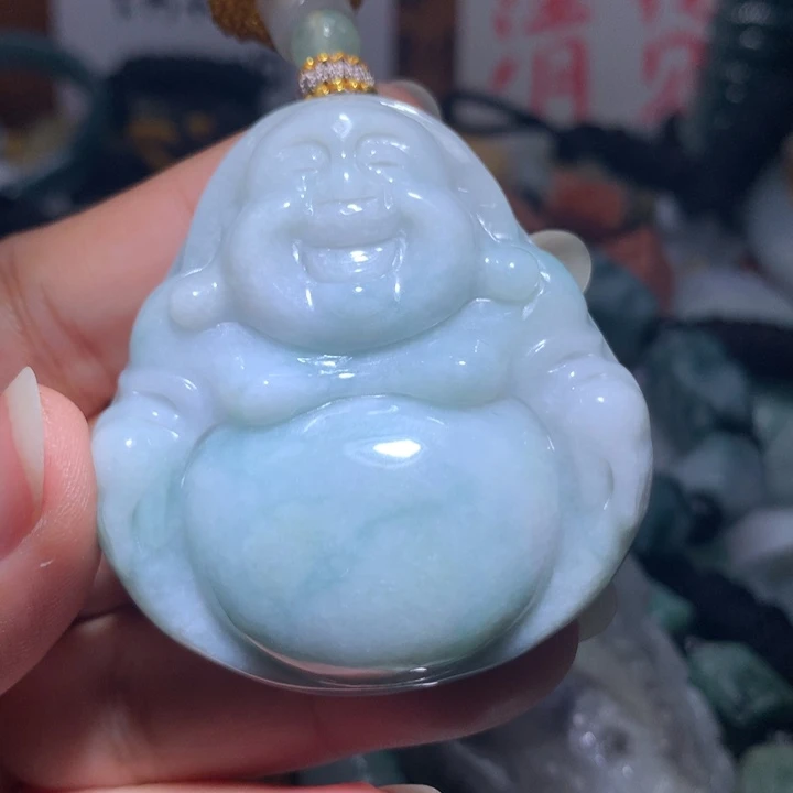 翡翠未镶嵌颈饰保真天然A货翡翠