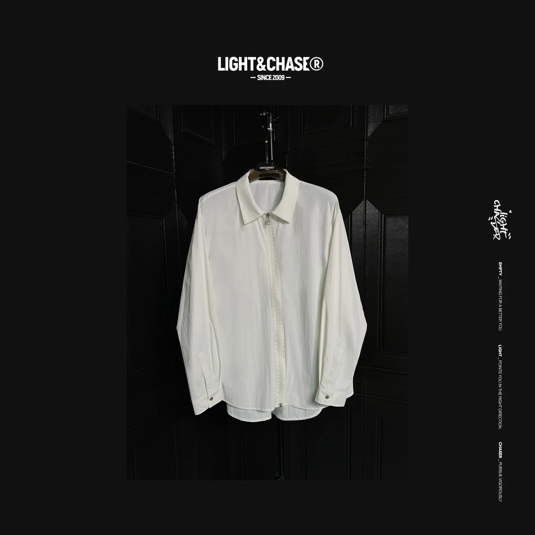 【皮肤衬衫超薄款】衬衫外套双拉链防户外防晒轻奢夏季长袖衬衣