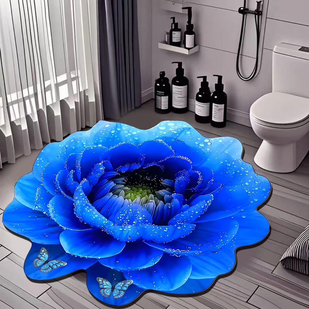 5D立体硅藻泥底垫家用浴室卫生间大门口吸水垫地毯地垫佩棋
