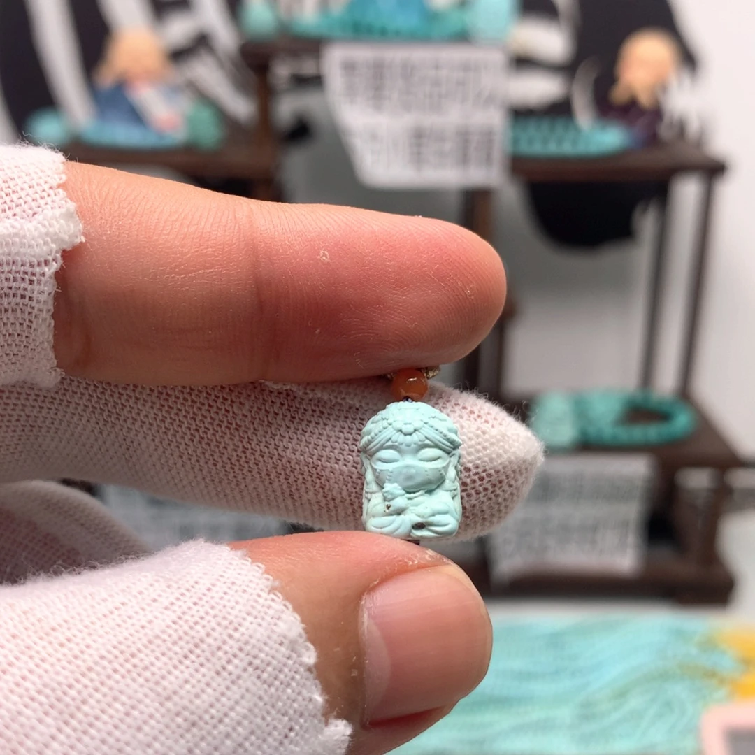 绿松石未镶嵌挂件
