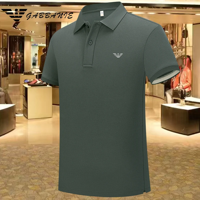 专柜正品夏季薄款男士高档POLO衫加肥加大码翻领男装新款纯色t恤