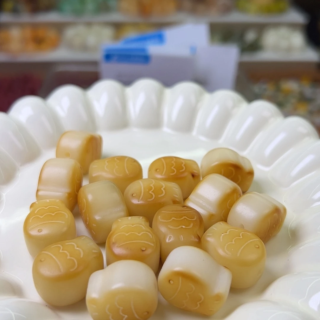 菩提根/象牙果手串卡19炭烧鱼饼7颗