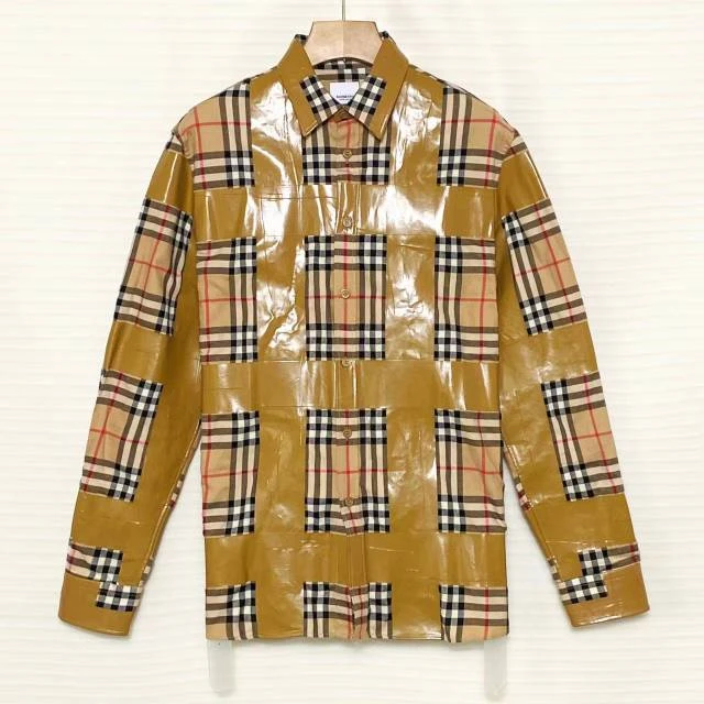 99新 BURBERRY/博柏利 百搭 拼接衬衫外套/M码//XG-Y22749