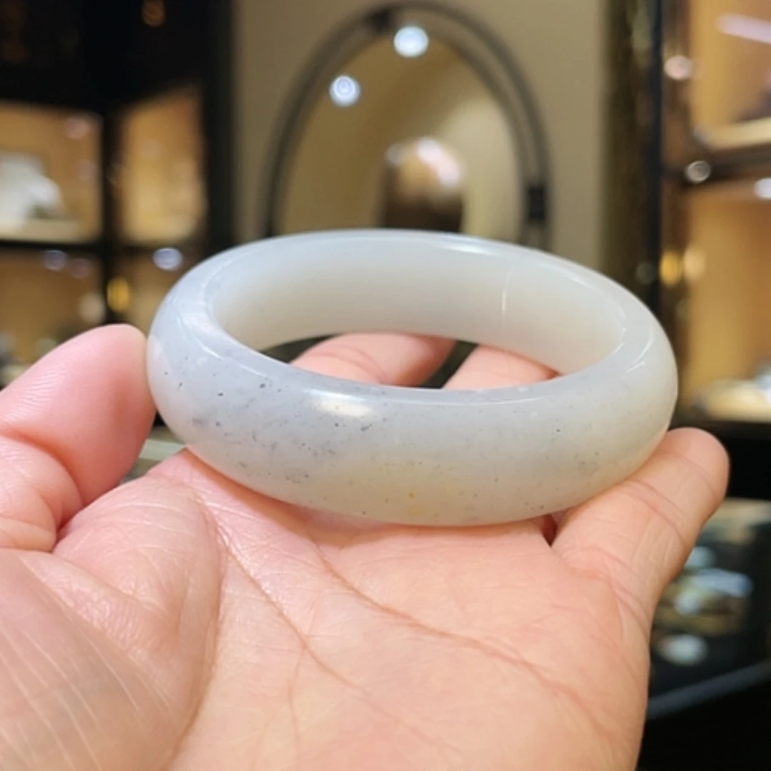 【闪购商品】和田玉手镯未镶嵌52.8#65.23g
