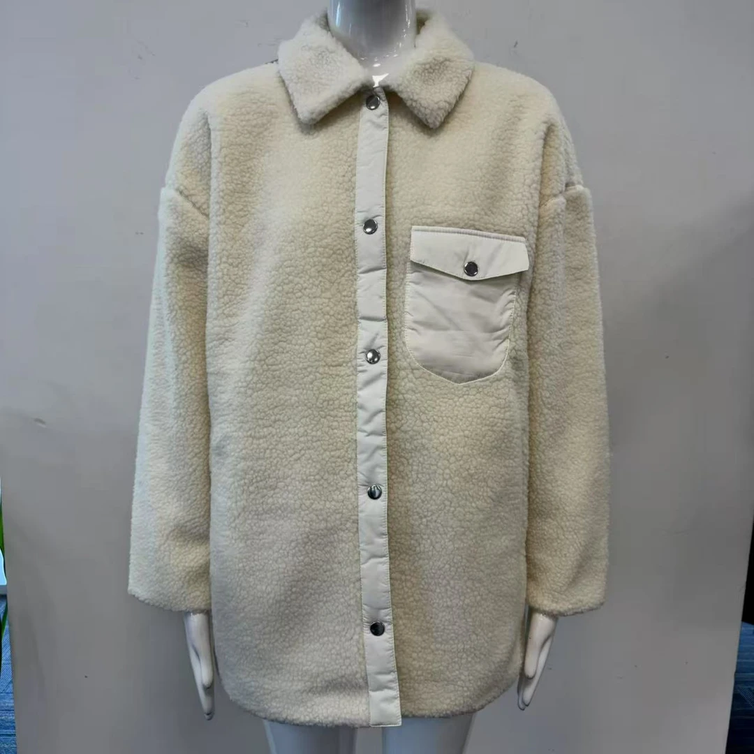 女常规保暖INS风短外套百搭加厚加绒休闲拼接