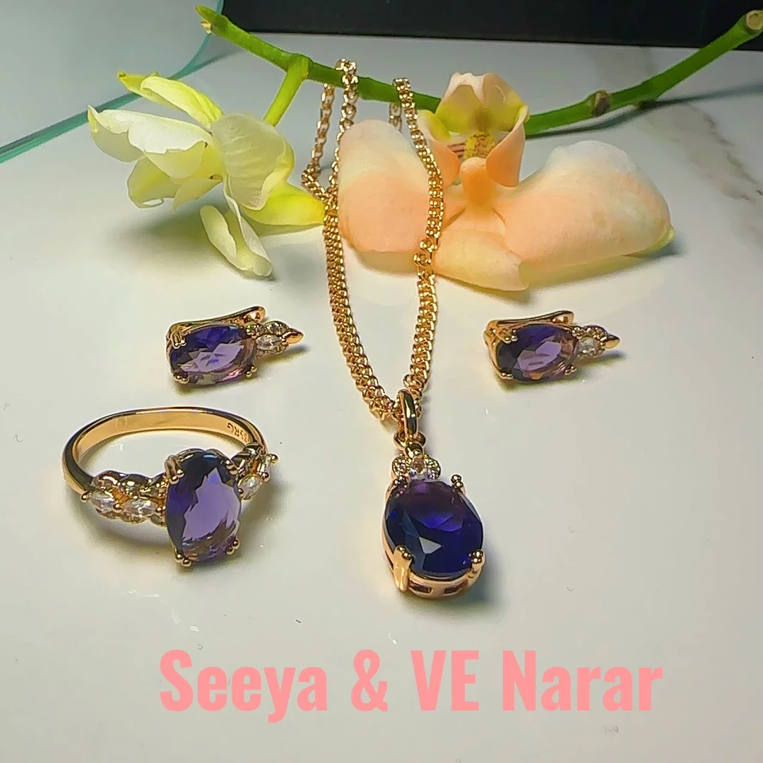 铜合金锆石项链 Seeya & VE Narar锆石首饰套装 厂家直销新疆包邮