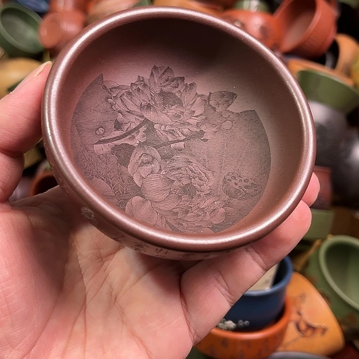 紫砂茶杯全手工紫砂主人杯