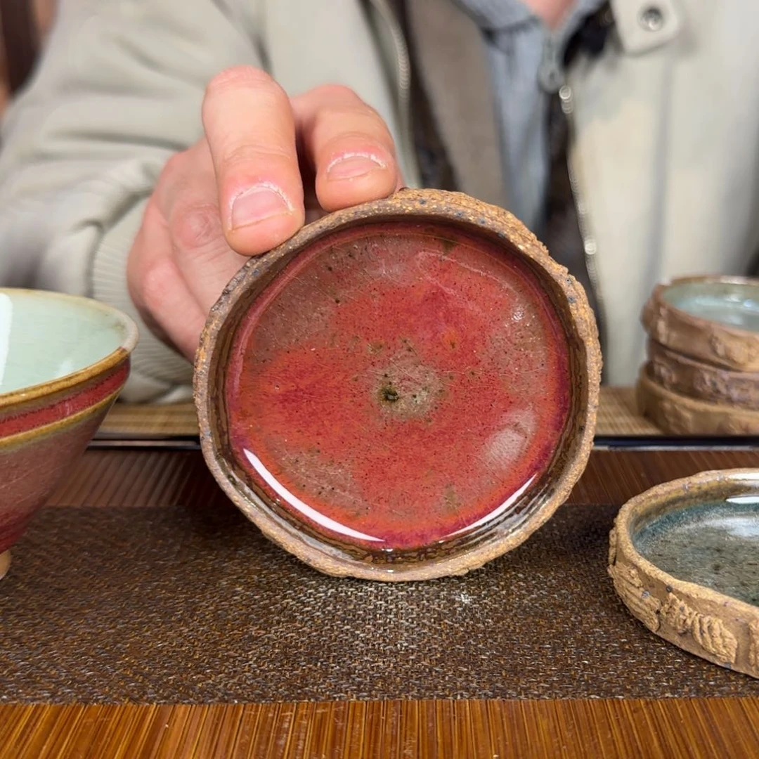 平阳窑手作原矿矸子泥钧釉杯垫
