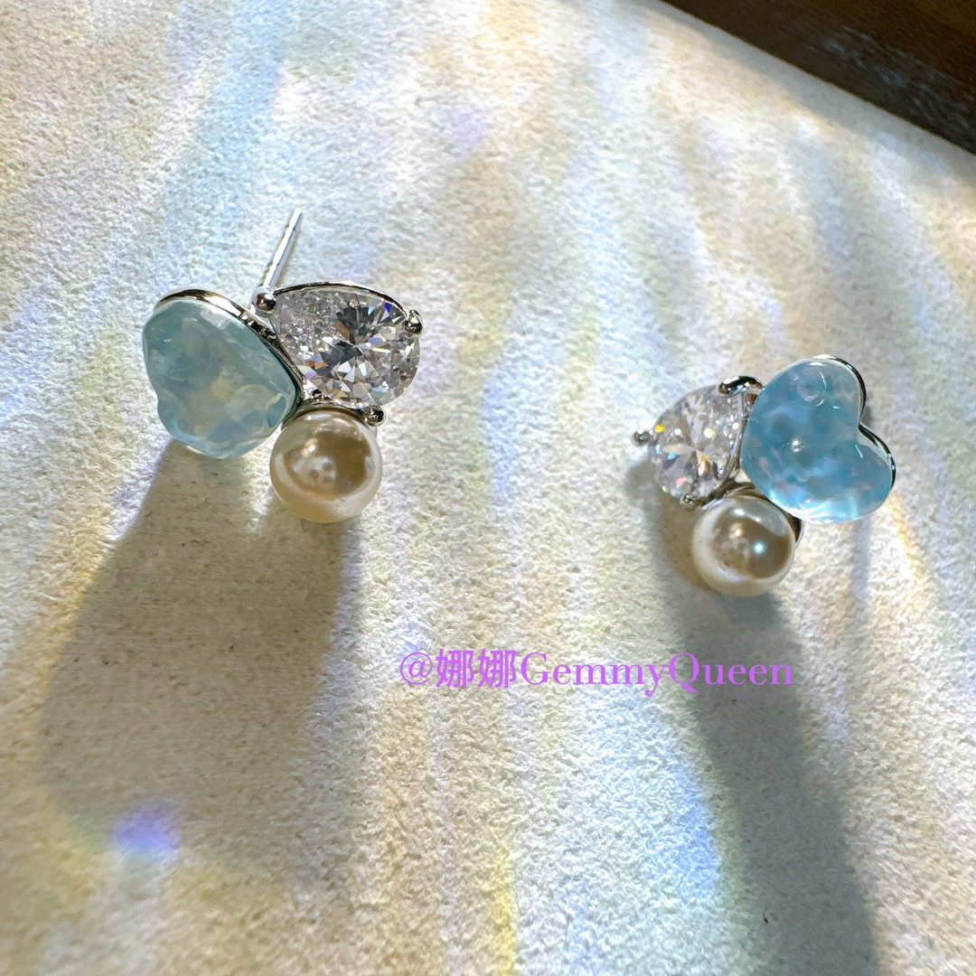 铜合金合成锆石耳饰 娜娜GemmyQueen耳环GQ06064