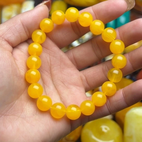 琥珀手串未镶嵌蜜蜡