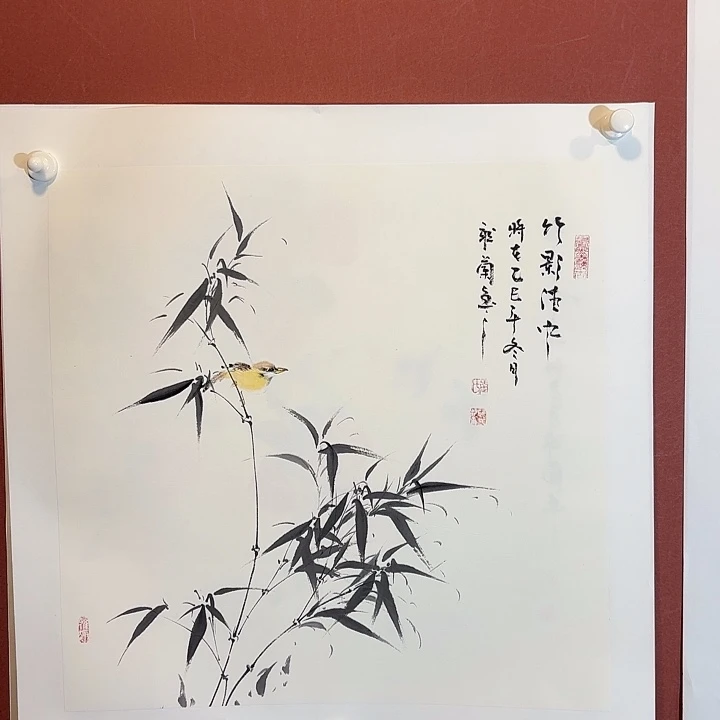 国画听兰老师花鸟