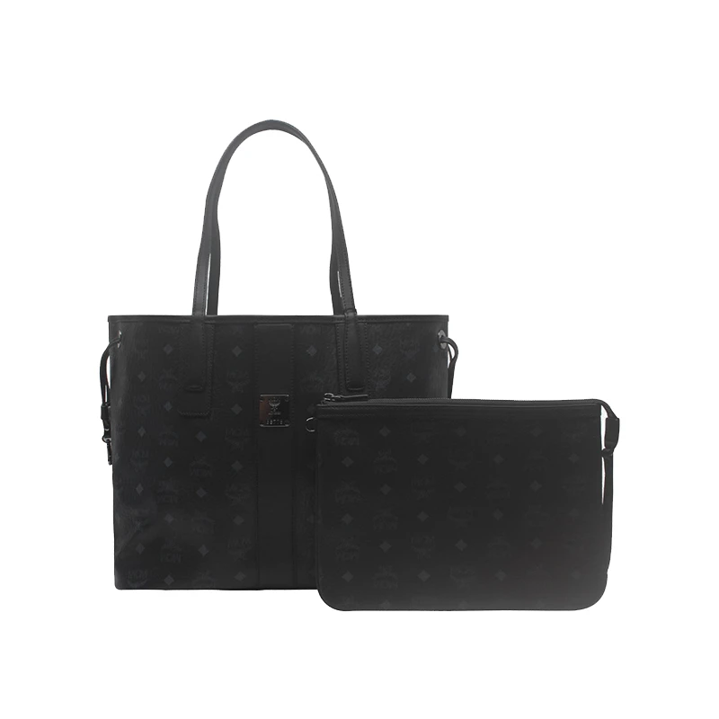 MCM Liz VisetosPVC印花双面中号子母购物袋
