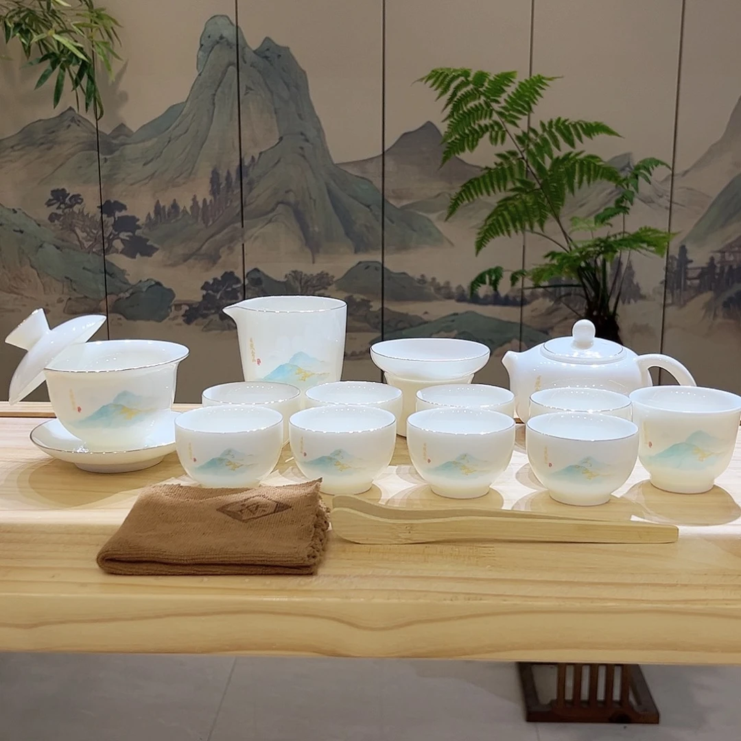 【都彩】日照金山羊脂玉瓷16头