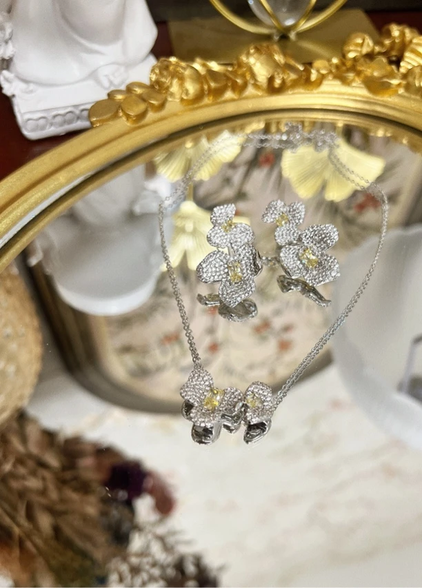 合金项链 2137HF花花晶晶项链