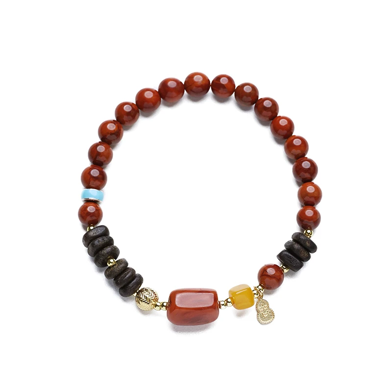 夕贞生南国南红设计师款S925银手串女多样性发货