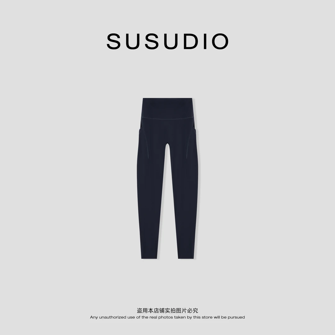 SUSUDIO 裸感高弹无T线高腰健身无痕塑型瘦身瑜伽裤 E5052