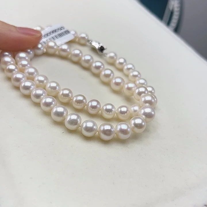 颈饰银S925镶嵌淡水珍珠➕8高品极光炫彩