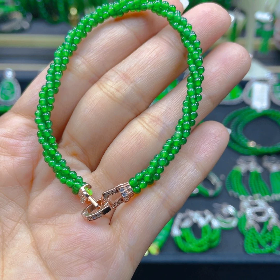 未镶嵌手链翡翠麻花手链