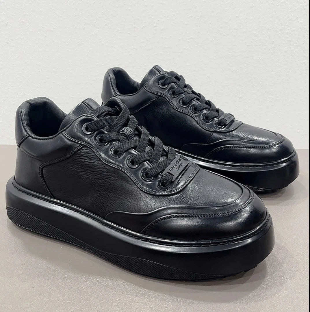 2024冬季新款 加绒  板鞋 男士休闲皮鞋 时尚百搭潮鞋