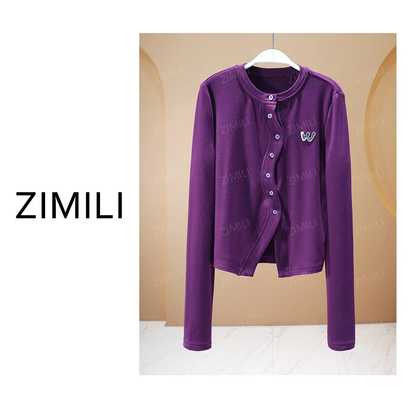 【亮哥欧货女装】冬季发热双面绒《锦绣》高弹显瘦开衫上衣26029-A9