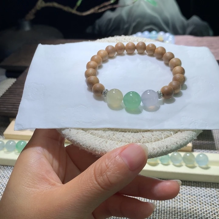 翡翠散珠天然缅甸翡翠A货卡11左右 福禄寿三色