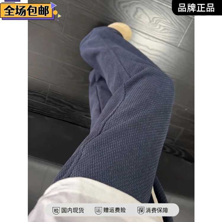 蓝灰色cleanfit斜纹加绒裤子男款秋冬加厚直筒卫裤美式运动休闲裤