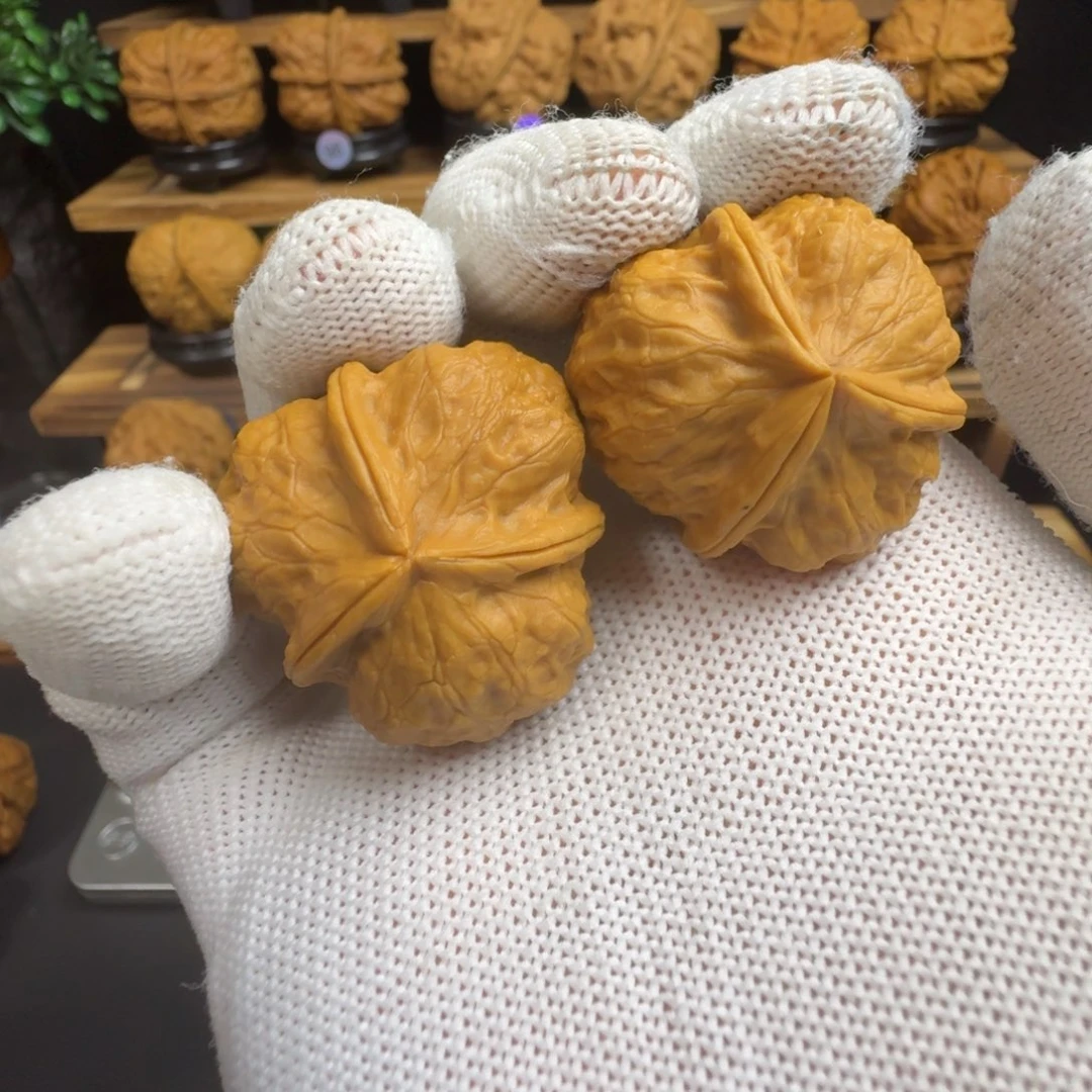 把件文玩核桃38三棱粽子33尺