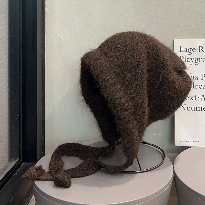 纯色包包拉法巴拉克拉法帽雷锋加厚保暖护耳针织毛线帽子PSY