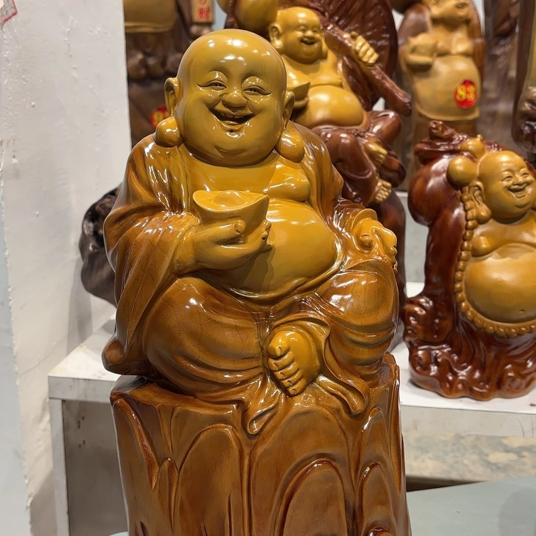 传***哥香樟木香樟木雕刻人物摆件