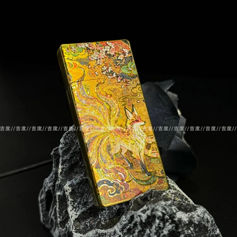 个性创意AB面超薄煤油打火机网红男士新款砂轮点火金属卡片式机身