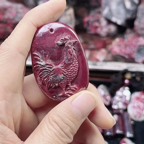 【闪购商品】天然辰砂E****4天然原矿朱砂吊坠