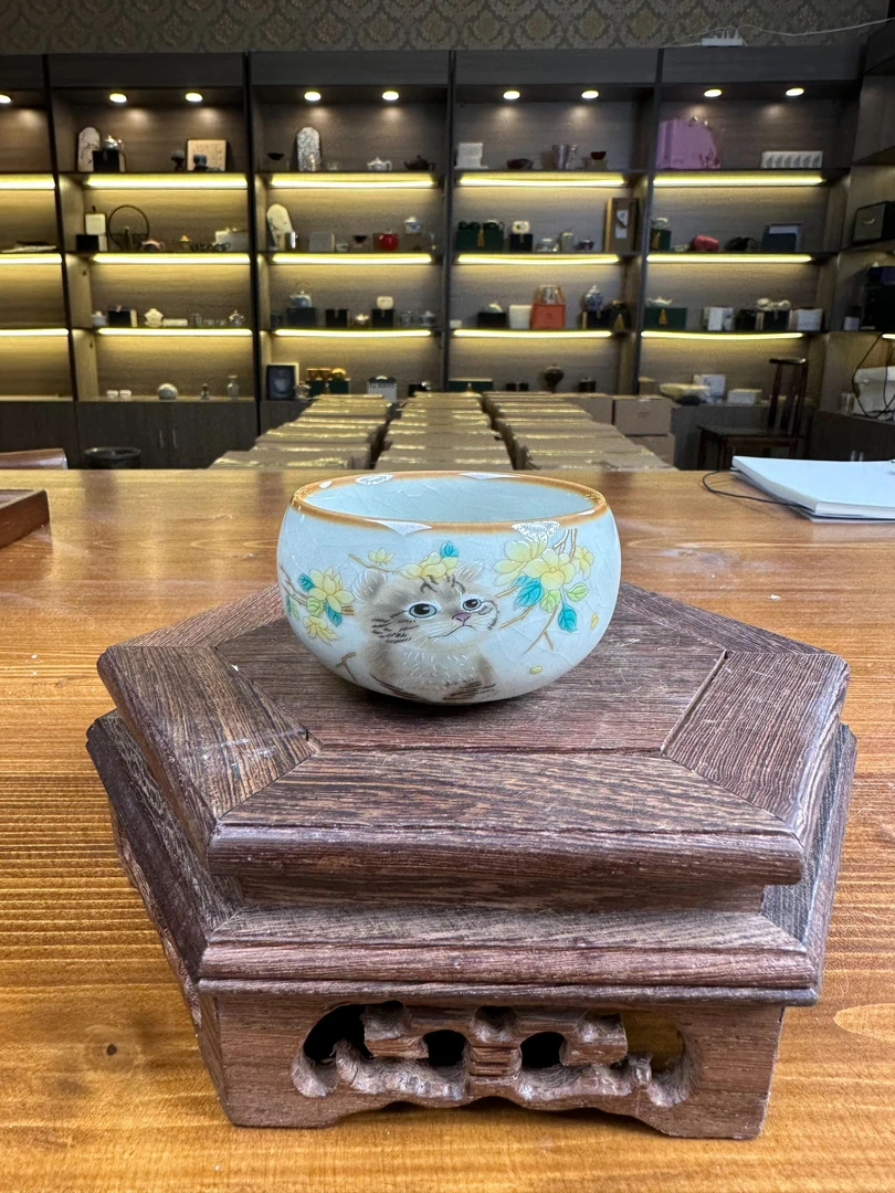 【闪购商品】c花猫个人专用品茗杯