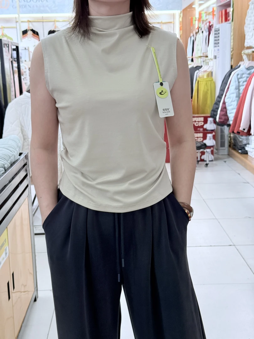 女款无袖时尚款中高领小打底