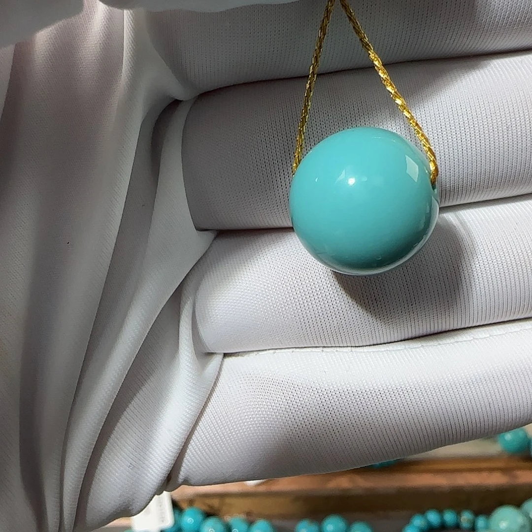 绿松石未镶嵌14mm➕单珠