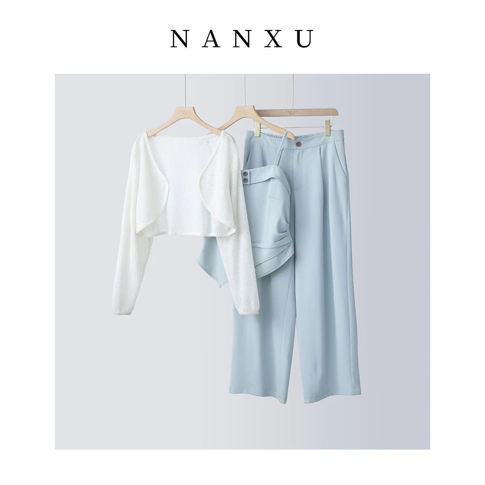 楠序迪迪微胖女装 胖mm显瘦遮肉三件套夏季穿搭一整套女装DD10287