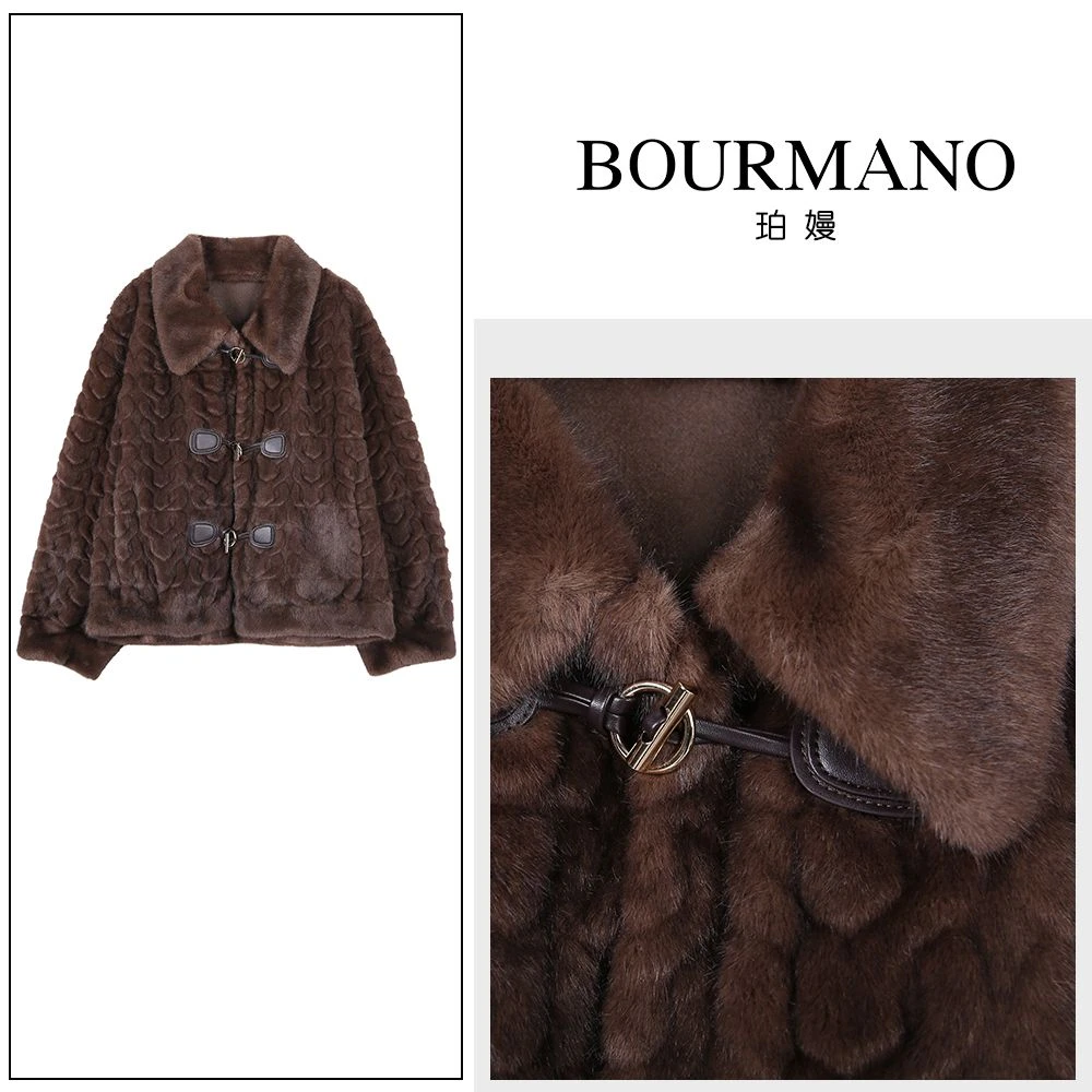 【爆力姐】2024新款短款外套秋冬季软糯气质宽松外套24-351-9308