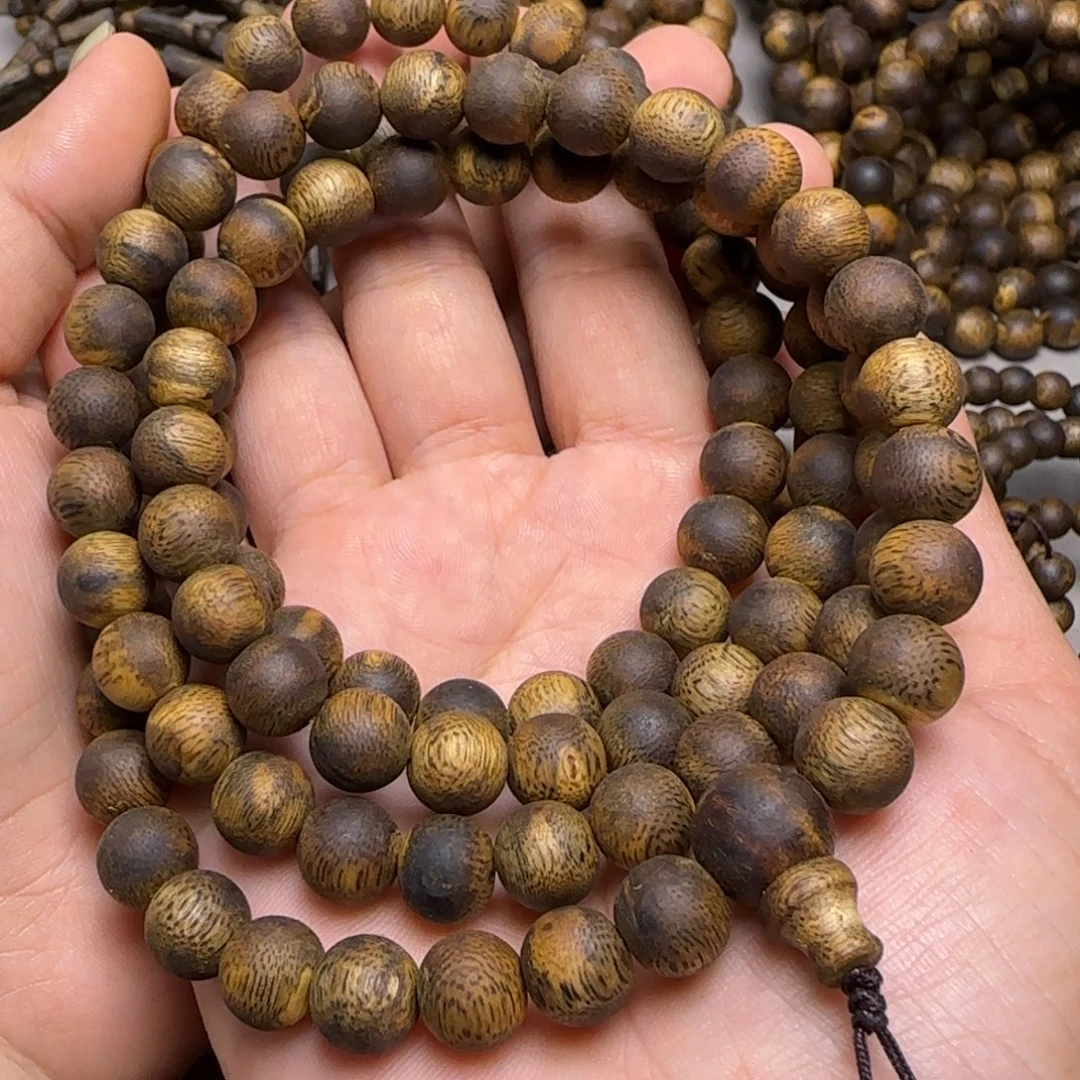 手串沉香老白棋9mm多圈手串
