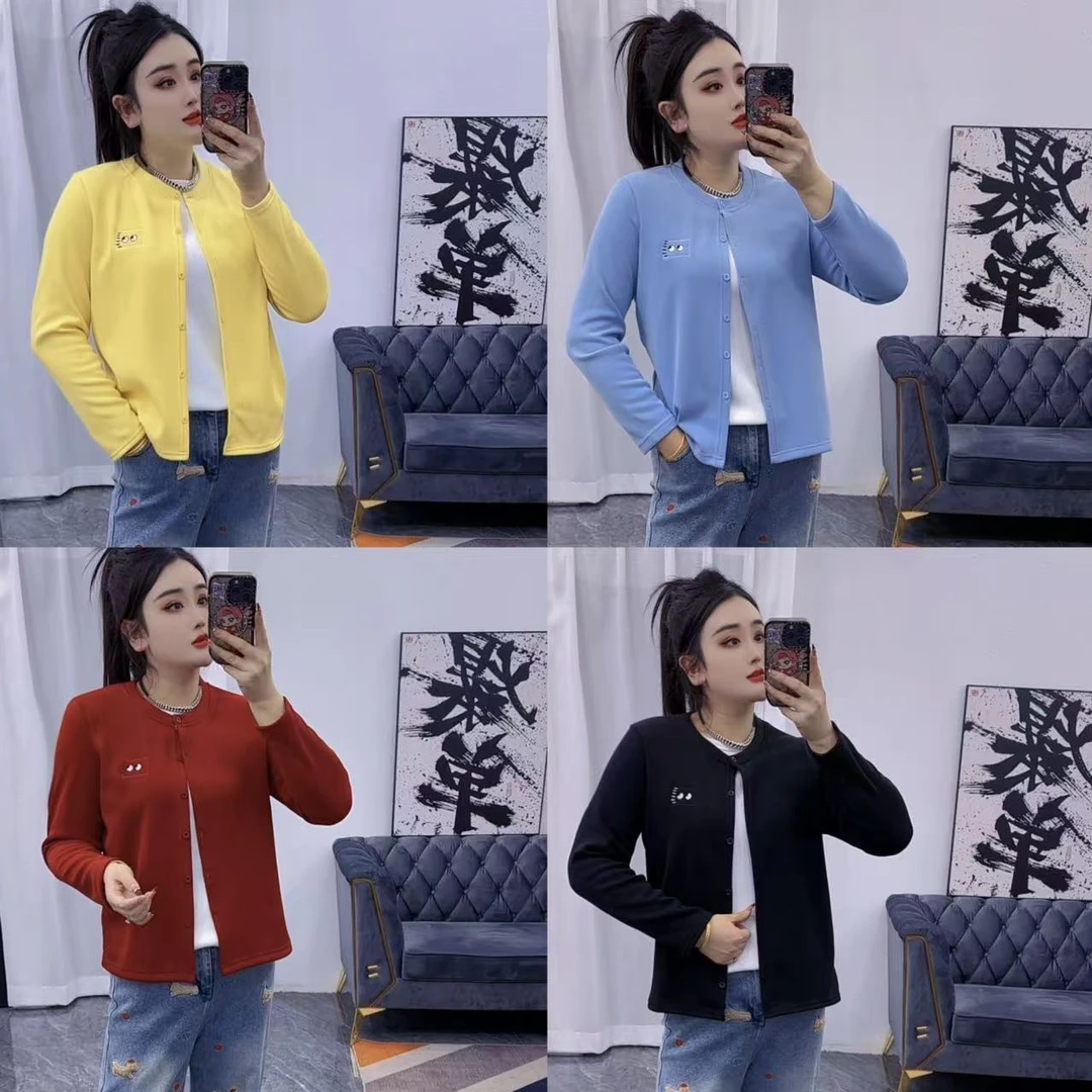 2025年春季新款时尚百搭假两件纯色休闲长袖设计感上衣 99651