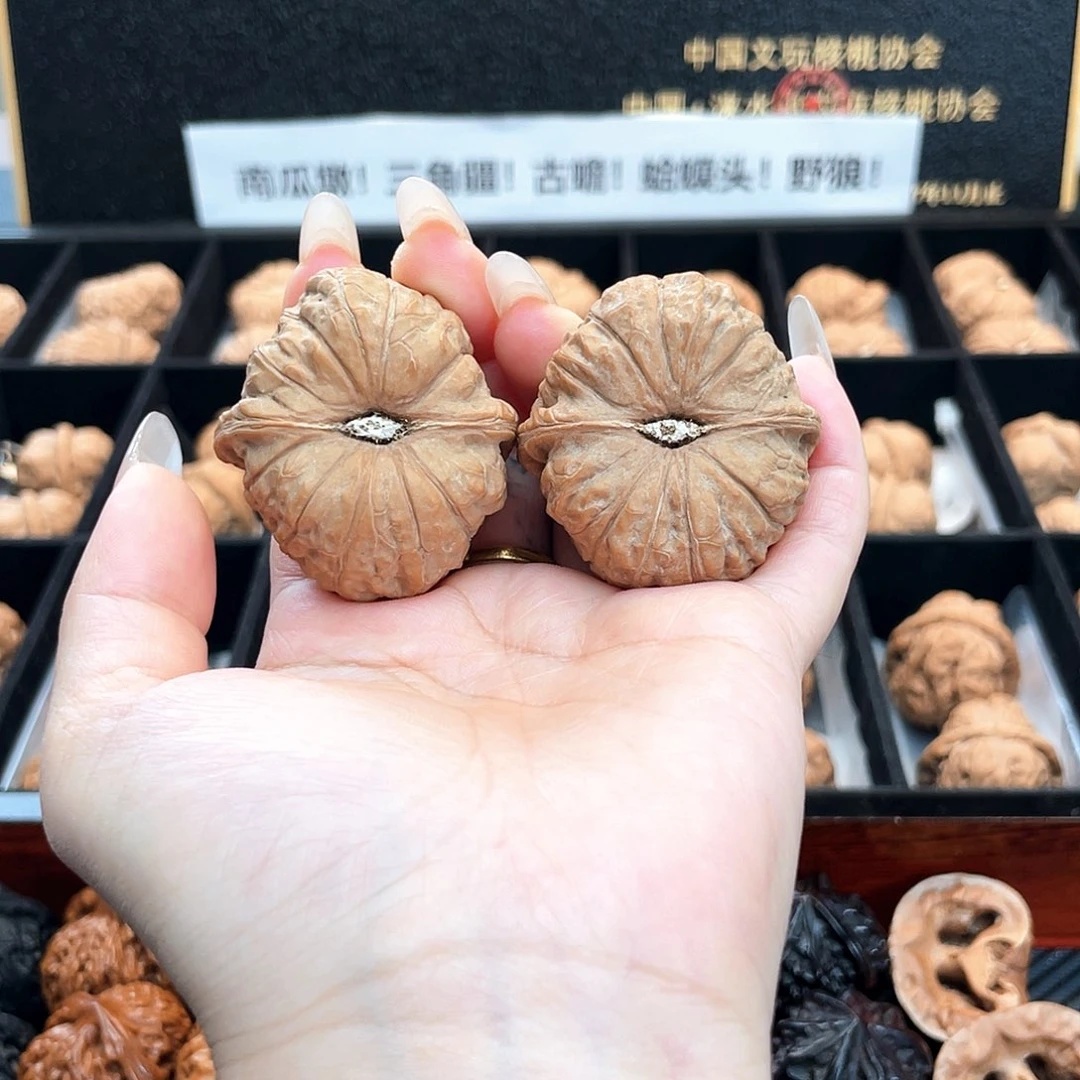 把件文玩核桃41南瓜全品深凹底大肉纹➕蝴蝶肩4129