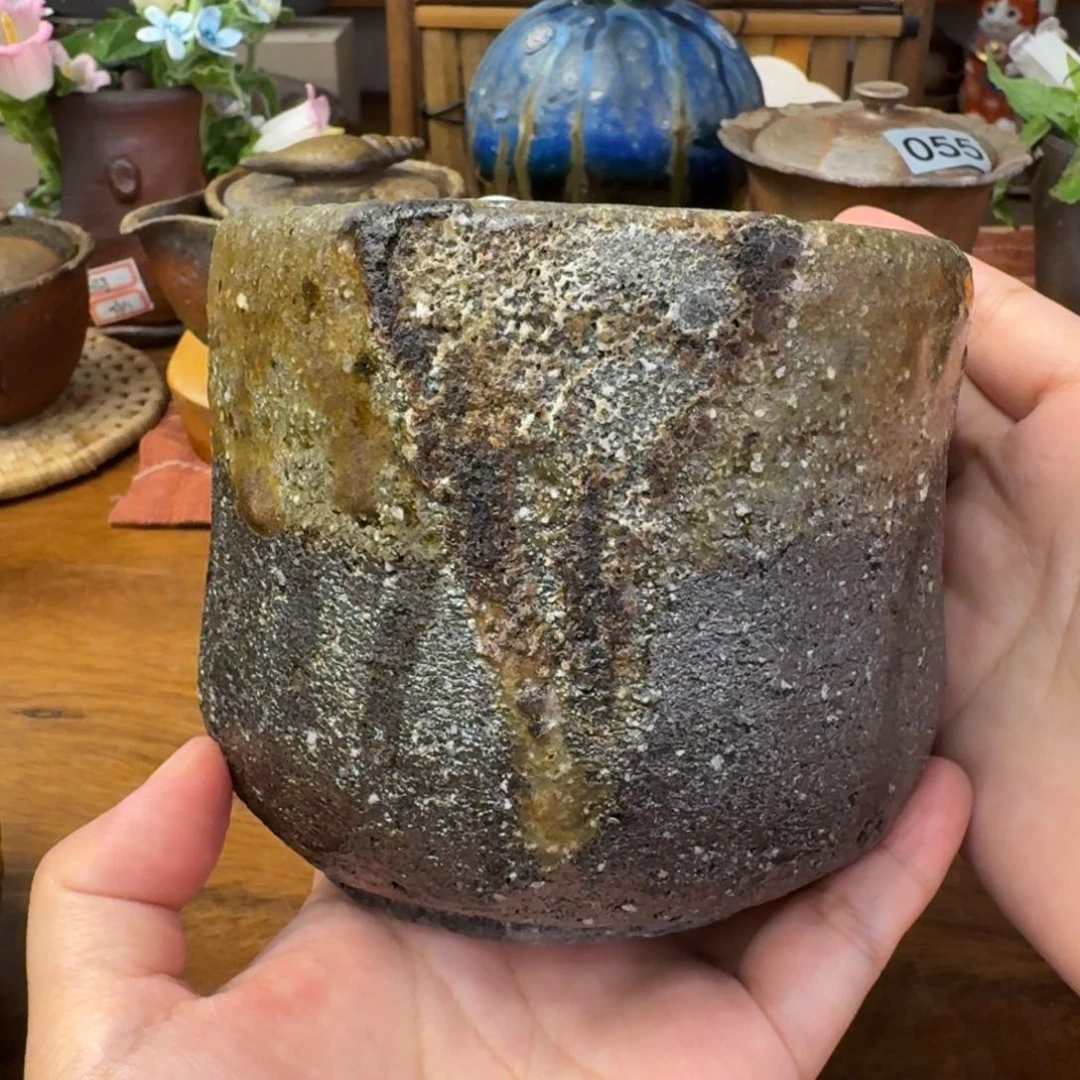 麻*姑备前烧 藤原章 抹茶碗
