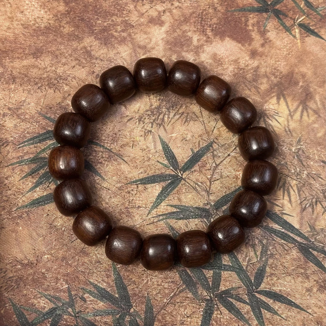 红土12x13mm*17颗土埋料手串桶珠/老香味非常好/手工穿串编织