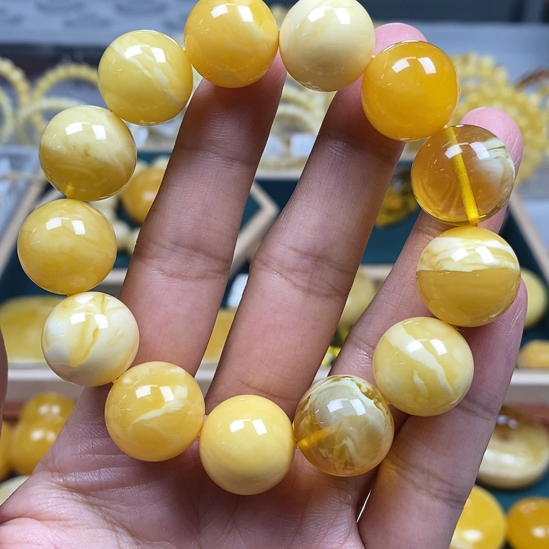 未镶嵌琥珀珠宝奇石16多宝手串32.11