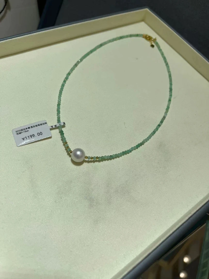 【十上珍珠】s925银淡水珍珠项链9-10mm