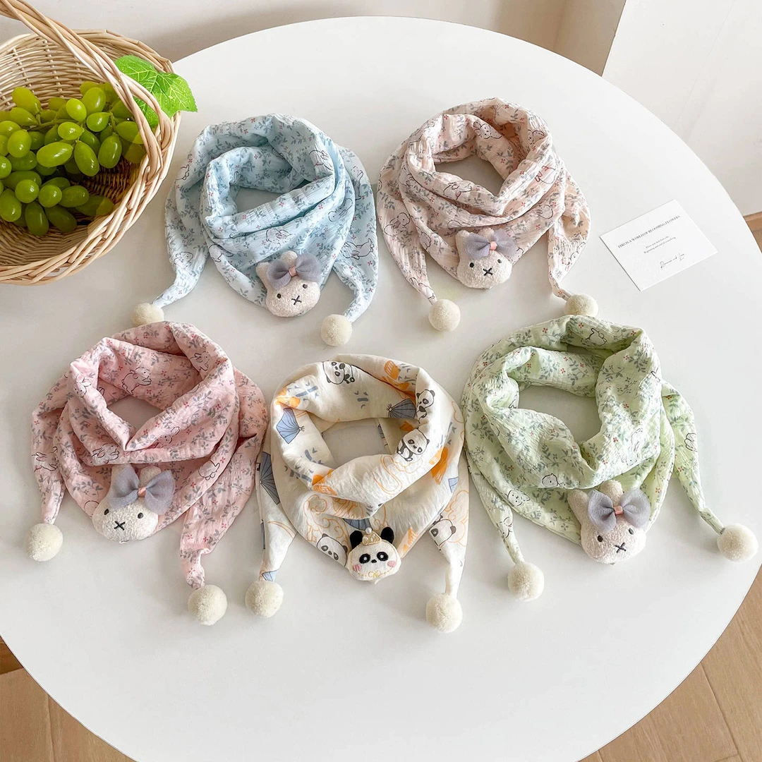 2025宝宝围巾秋冬保暖儿童围脖男童女童可爱百搭春秋三角巾脖套潮